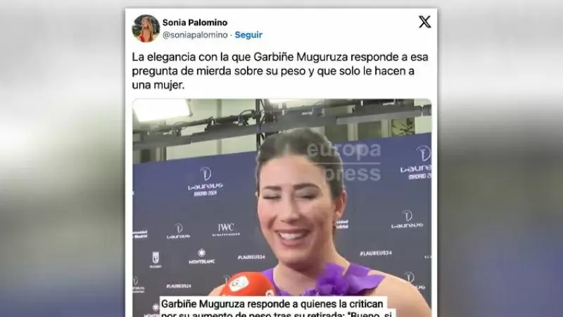 Hoy, en 'Respuestas a Preguntas de Mierda', la lección de elegancia de Garbiñe Muguruza cuando le hablan de su físico