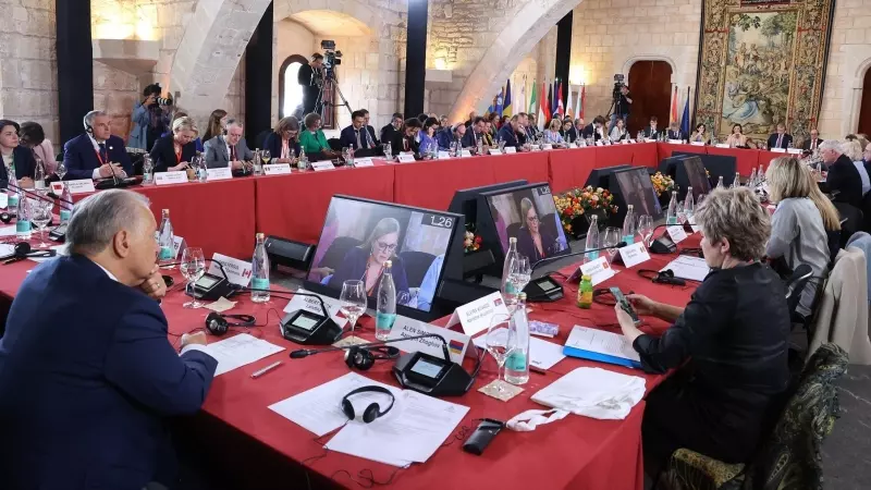 Vista general durante la clausura de la Conferencia de Presidentes de Parlamento de la Unión Europea, a 23 de abril de 2024 en Palma de Mallorca.