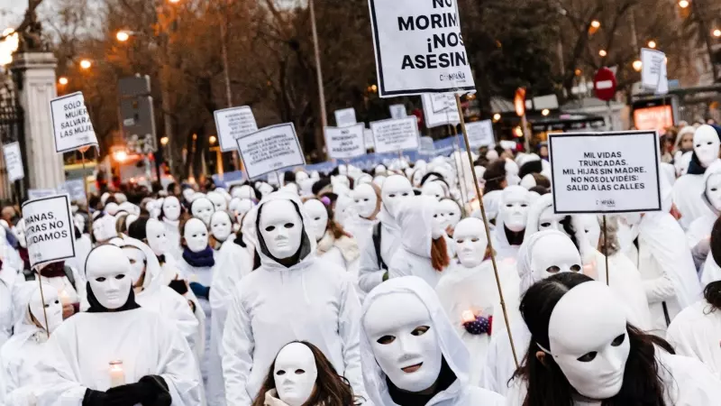 Manifestación en Madrid por el Día Internacional de la Mujer, a 8 de marzo de 2024.