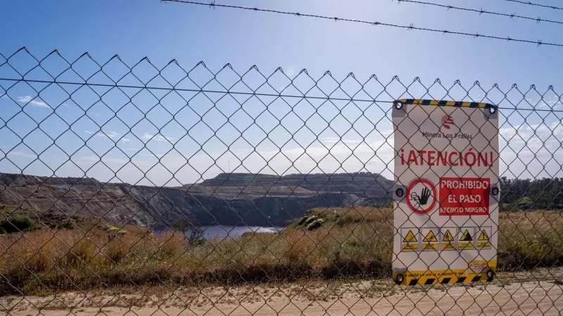 Zona minera de Aznalcollar, en abril de 2023, en Sevilla.