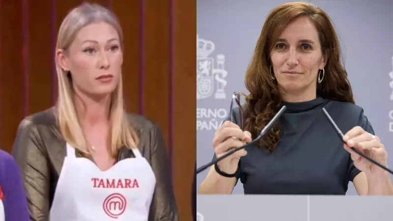 La concursante de 'MasterChef', Tamara, y la ministra de Sanidad, Mónica García.