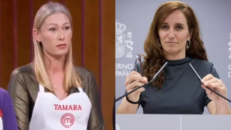 La concursante de 'MasterChef', Tamara, y la ministra de Sanidad, Mónica García.