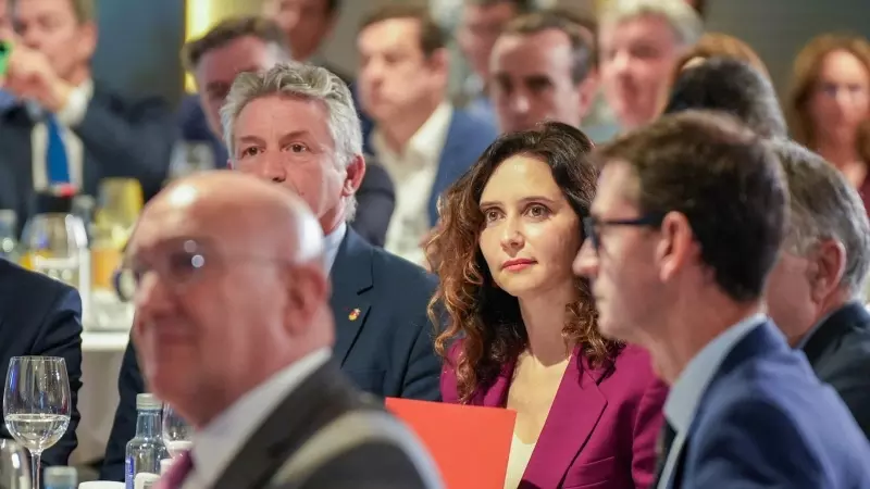 La presidenta de la Comunidad de Madrid, Isabel Díaz Ayuso, en el Foro Económico de 'El Norte de Castilla', a 25 de abril de 2024, en Valladolid.