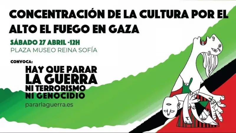 Cartel de la concentración de este sábado contra el genocidio en Gaza.