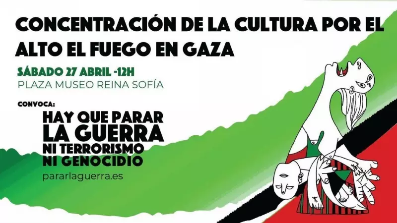 Cartel de la concentración de este sábado contra el genocidio en Gaza.