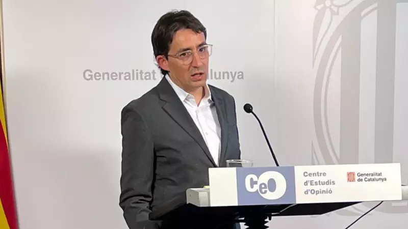 26/04/2024 Jordi Muñoz, director del CEO, este viernes en la presentación de la encuesta electoral de las elecciones catalanas del 12 de mayo.