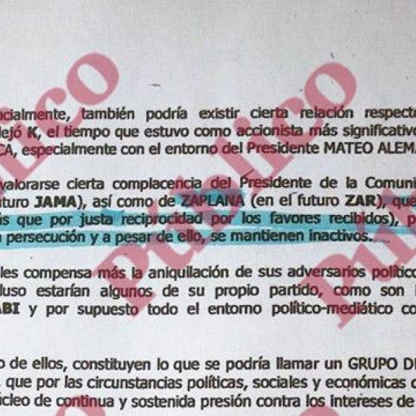Página 4 del informe 'Swimming Pool' que Villarejo hizo para Cursach sobre el acoso de 'El Mundo' contra él.