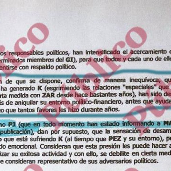 Página 8 del informe de Villarejo a Cursach, detallando la 'complicidad política' de PedroJ e Inda.
