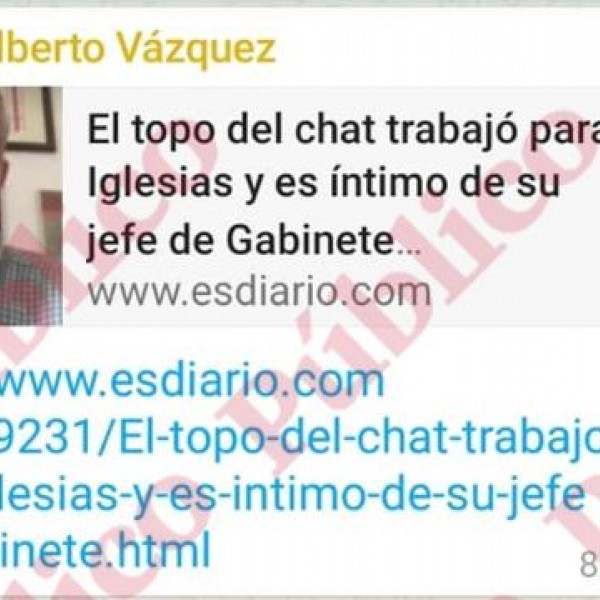 'Confío que en este chat no haya ningún traidor', escribe el Militar Alberto Vázquez en el chat de la IX de Artillería.