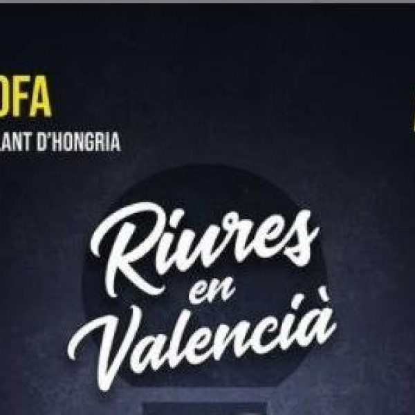 Cartel del espectáculo 'Riures en valencià' en Moncofa (Castelló).