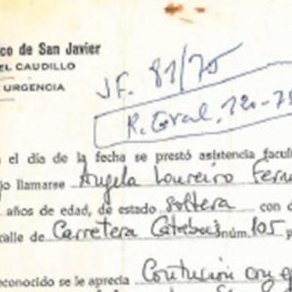 16/5/22 Informe médico de Ánxela Loureiro, tras ser agredida por los Guerrilleros de Cristo Rey.