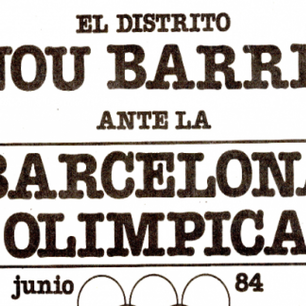 Cartell del moviment veïnal de Nou Barris en contra dels Jocs Olímpics de Barcelona '92.