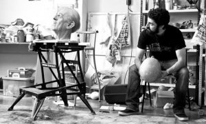 Eugenio Merino en su estudio. JUAN BARTE