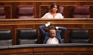 El vicepresidente segundo del Gobierno, Pablo Iglesias, en el Congreso. Europa Press