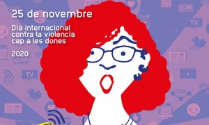 Cartel sobre la celebración del día internacional contra la violencia hacia las mujeres.