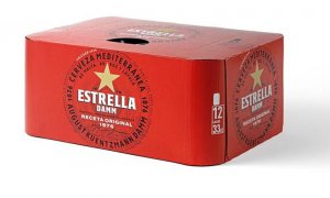 Nuevo embalaje de cartón de Estrella Damm.
