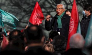 27/01/2022 El secretario general del Partido Socialista portugués, Antoni Costa, en un acto de campaña