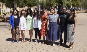 Teresa Rodríguez junto con las candidatas en las ocho provincias.