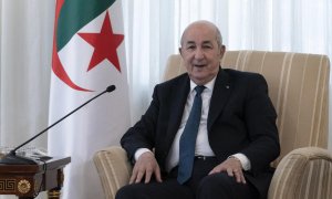 El presidente de Argelia, Abdelmadjid Tebboune, en un imagen de archivo durante una alocución pública el 30 de marzo de 2022, en Argel.