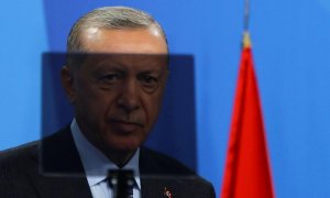 El presidente de Turquía, Recep Tayyip Erdogan, habla en una conferencia de prensa durante una cumbre de la OTAN en Madrid, España, el 30 de junio de 2022.