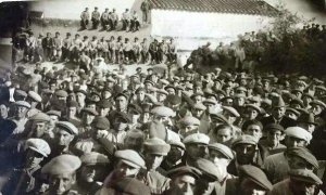 campesinos en un mitin de Acción Agraria Manchega en 1933