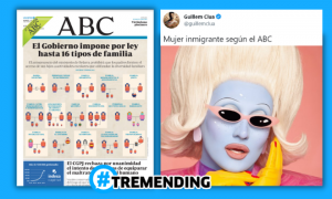 Así es la "casposa" portada del 'ABC' contra la diversidad familiar