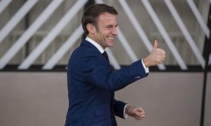 Emmanuel Macron llega a la cumbre de líderes de la UE, a 15 de diciembre de 2022