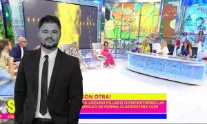 Elogios a Jorge Javier Vázquez y una comparación de telebasura: así se ha despedido Gabriel Rufián de 'Sálvame'