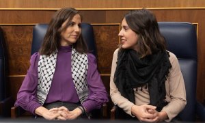 JUNTS;AMNISTÍALas número uno y dos de Podemos, Ione Belarra e Irene Montero, este miércoles en el Congreso. Eduardo Parra / Europa Press