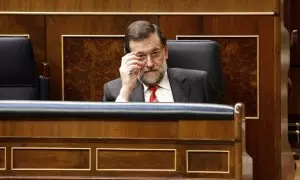 Imagen de archivo de Mariano Rajoy durante una sesión de control al Gobierno en abril de 2014, en el Congreso de los Diputados.
