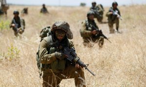 Soldados israelíes durante un entrenamiento en los Altos del Golán ocupados. - REUTERS