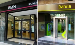 Oficinas de Banco Mare Nostrum (BMN) y de Bankia.