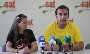 Óscar Reina, secretario general del SAT ha declarado su inocencia y ha calificado la detención de "coacción e intimidación". / EFE