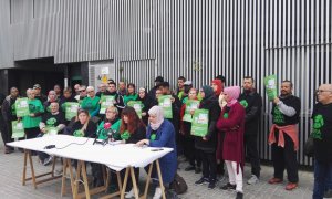 La roda de premsa que s'ha fet a Sabadell per presentar la campanya. OBRA SOCIAL PAH