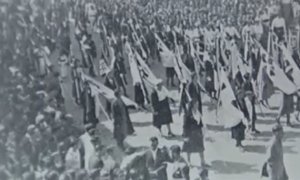 Primera celebración del Aberri Eguna en 1932. Hemeroteca.