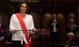 Ada Colau, després de ser reelegida alcaldessa de Barcelona. EFE / Quique García