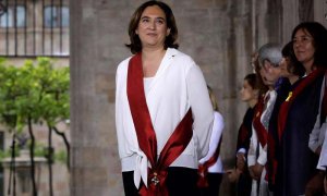 Ada Colau, el día de su toma de posesión tras las elecciones del 26 de mayo. (SUSANNA SÁEZ | EFE)