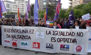 Manifestación a favor de Skolae ante el TSJN / Europa Press