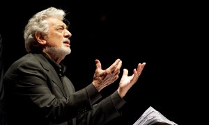 29/07/2018.- Foto de archivo del tenor español Plácido Domingo durante un concierto ofrecido en el Castillo de Peralada, en Girona, el 29 de julio de 2018. / EFE/ Robin Townsend