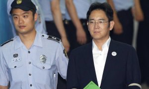 07/08/2017.- Lee Jae-yong, el heredero de Samsung, llegando al juzgado. REUTERS/Pool