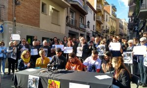 Roda de premsa del grup de suport Absolució Guillem, un dels detinguts durant les protestes a la Via Laietana el passat 18 d'octubre. @GAbsolucio