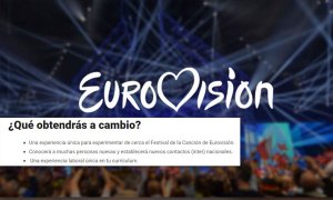 Eurovisión busca voluntarios gratis, con idiomas y que se paguen el viaje a cambio de "una experiencia laboral única en el currículum"