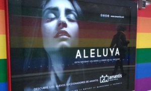 Cartel de la campaña publicitaria en el Metro de Madrid centrada en el orgasmo femenino y los los succionadores de clítoris. / AMANTIS