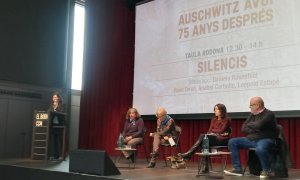 Una imatge de la jornada sobre el 75è aniversari d'Auschwitz que s'ha fet al Born Centre de Cultura. ÀNGEL FERRERO.
