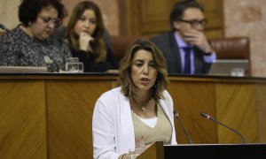 Susana Díaz, en el Parlamento de Andalucía. Europa Press