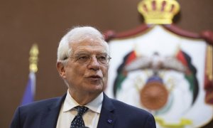 El Alto representante de la UE para la Política Exterior, Josep Borrell, este domingo en Amman | EFE