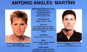 Cartel con fotografías de Antonio Anglés distribuido en su momento por la Guardia Civil. EFE/Cárdenas/Archivo