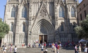 Façana de la Catedral de Barcelona.