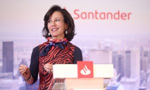 La presidenta del Banco Santander, Ana Botín durante la presentación de los resultados correspondientes al ejercicio 2019. E.P./Eduardo Parra