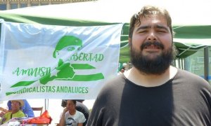 Portavoz nacional del Sindicato Andaluz de Trabajadores (SAT), el sevillano Óscar Reina. SAT